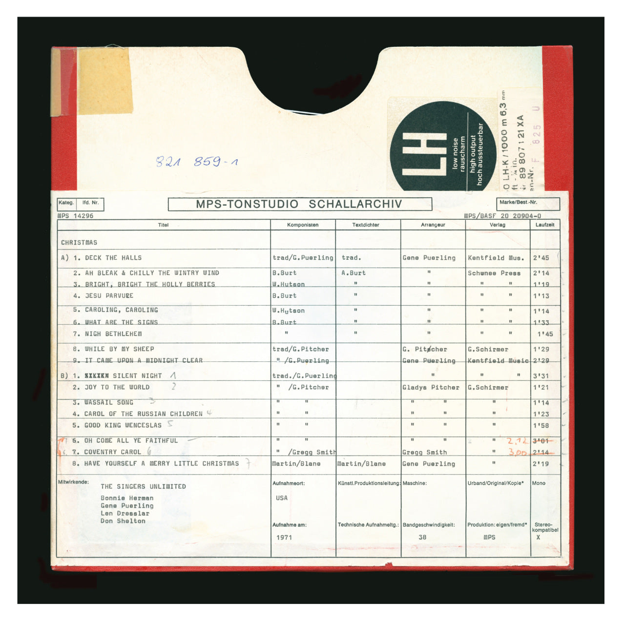 revox-the-singers-unlimited-christmas-b77-master-tape image 3