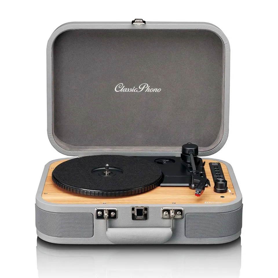 classic-phono-tt-116gy-retro-bluetooth-plattenspieler-mit-lautsprechern image 1
