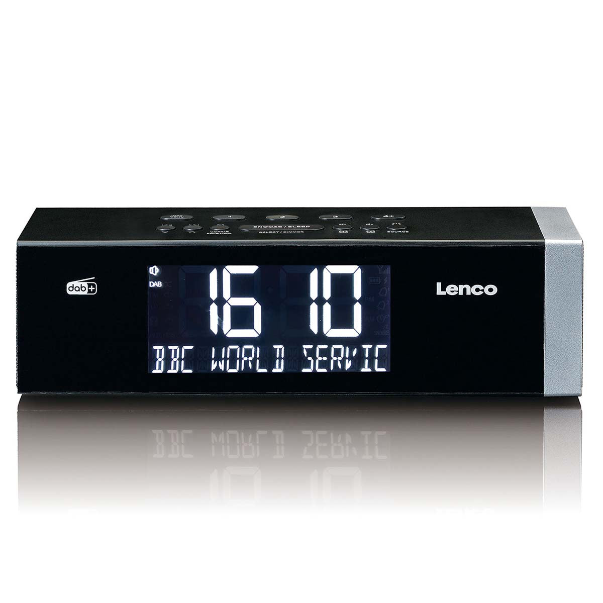 lenco-cr-640-stereo-dab-fm-wecker-radio-mit-bluetooth-usb-ladeport-und-aux-schwa image 3