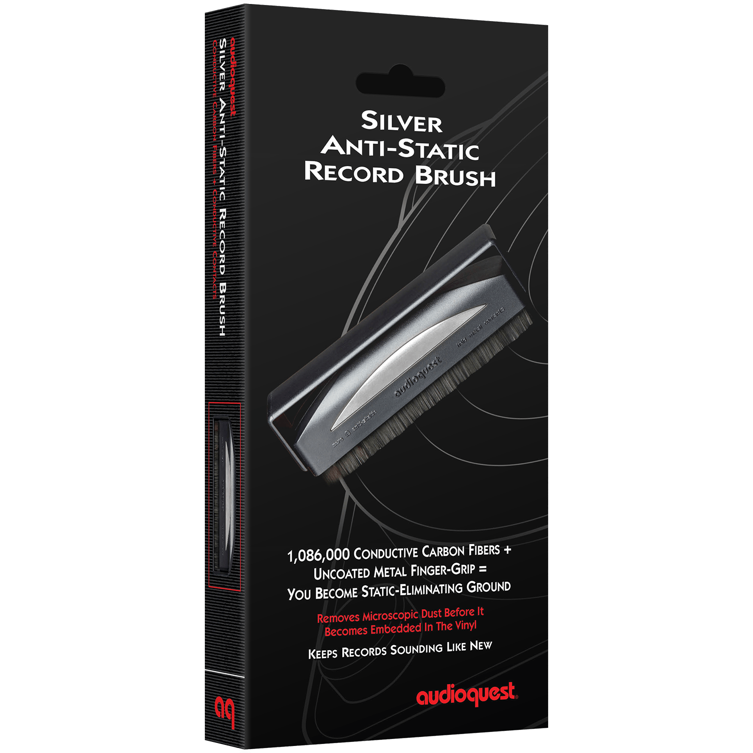 audioquest-silver-anti-static-record-brush-antistatik-schallplattenb-rste-aus-ca image 2