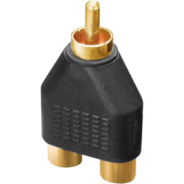 dynavox-cinch-adapter-vergoldet-2x-kupplung-auf-1x-stecker-schwarz image 1