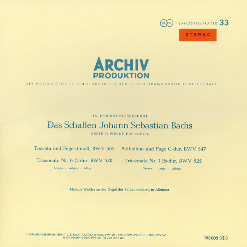 revox-johann-sebastian-bach-organ-works-orgelwerke-helmut-walcha image 1