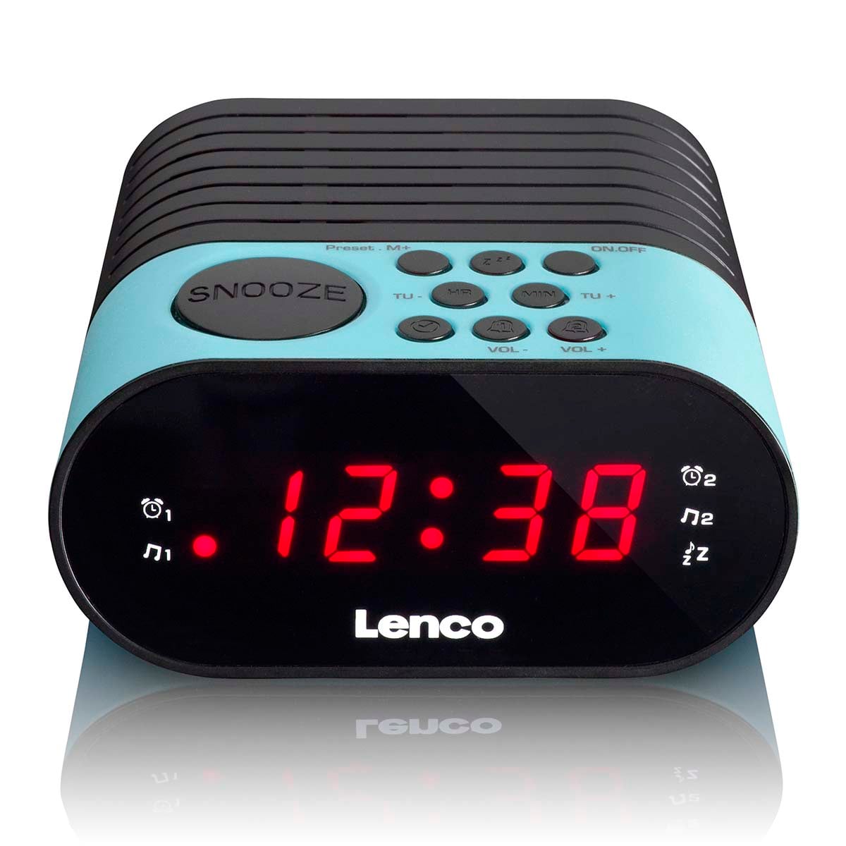 lenco-cr-07-blue-fm-wekkerradio-mit-slaaptimer-und-dualem-alarm-blau image 1