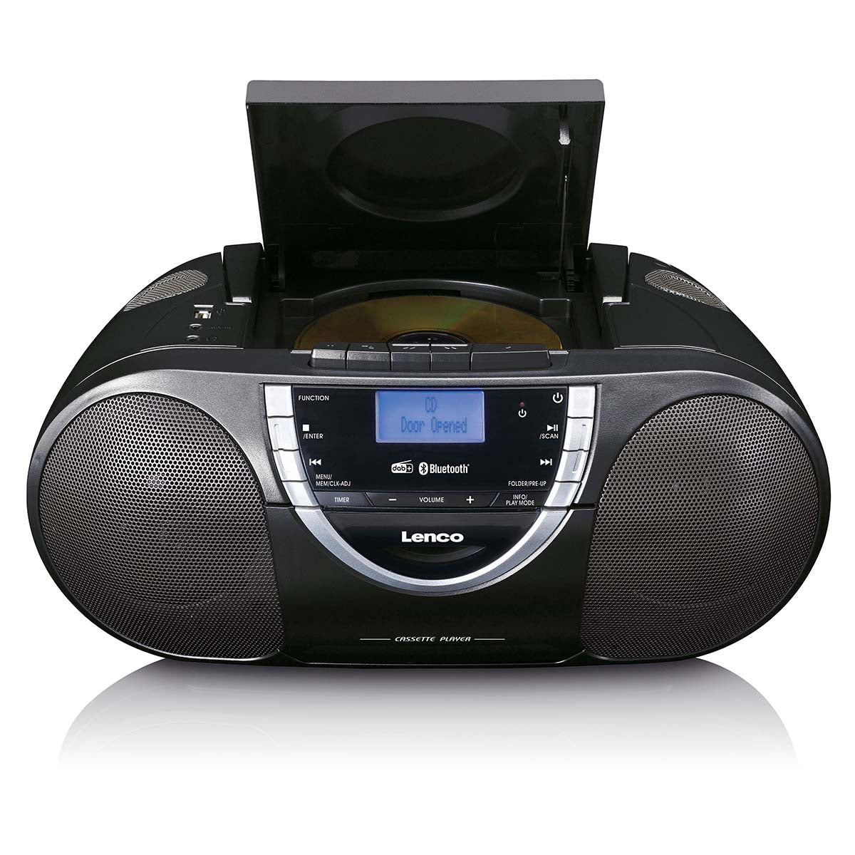 lenco-scd-6900bk-grau-tragbare-dab-boombox-mit-cd-bluetooth-kassette-usb image 2