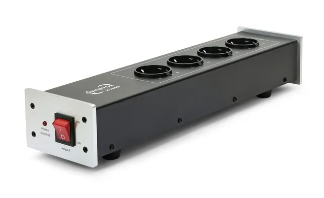 dynavox-x1000s-hifi-netzfilter-steckdosenleiste-mit-4-gefilterten-pl-tzen-silber image 1