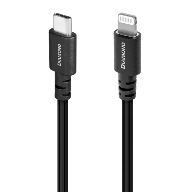 audioquest-diamond-usb-c-auf-lightning-kabel-solid-perfect-surface-silver-0-75-m image 1