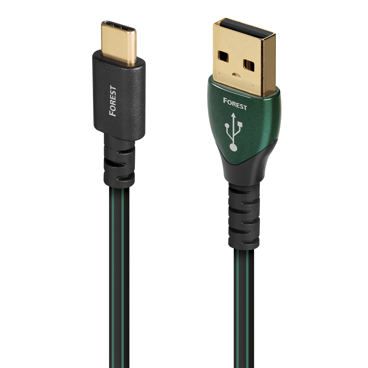 audioquest-forest-usb-c-auf-usb-a-kabel-semi-solid-0-5-silber-0-75-m image 1