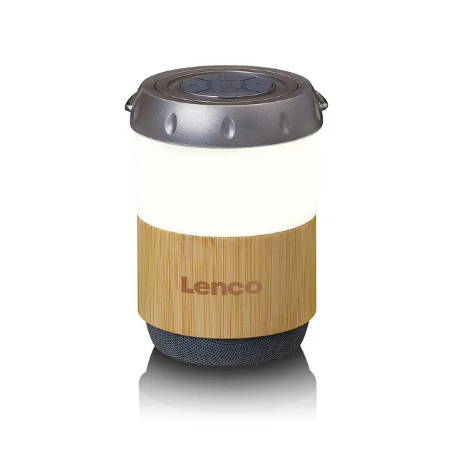 lenco-btl-030ba-led-laterne-mit-bluetooth-lautsprecher-bambus image 1