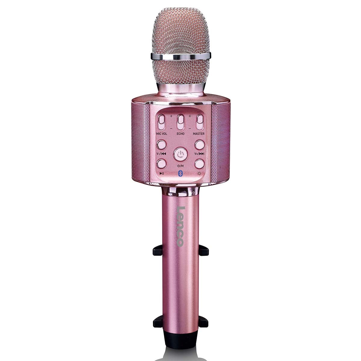lenco-bmc-090pk-karaoke-bluetooth-mikrofon-mit-speaker-pink image 1
