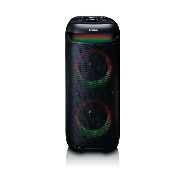lenco-pa-210bk-bluetooth-party-lautsprecher-mit-led-lichteffekten-100w-tws-usb-1 image 1