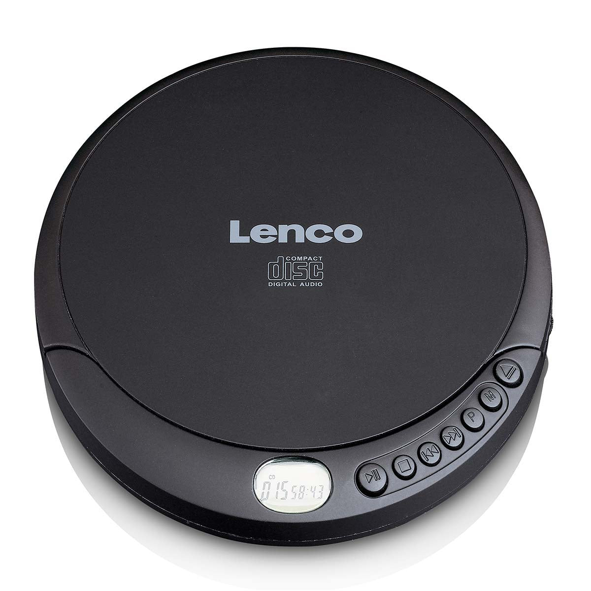 lenco-cd-010-tragbarer-cd-player-mit-akku-schwarz image 1