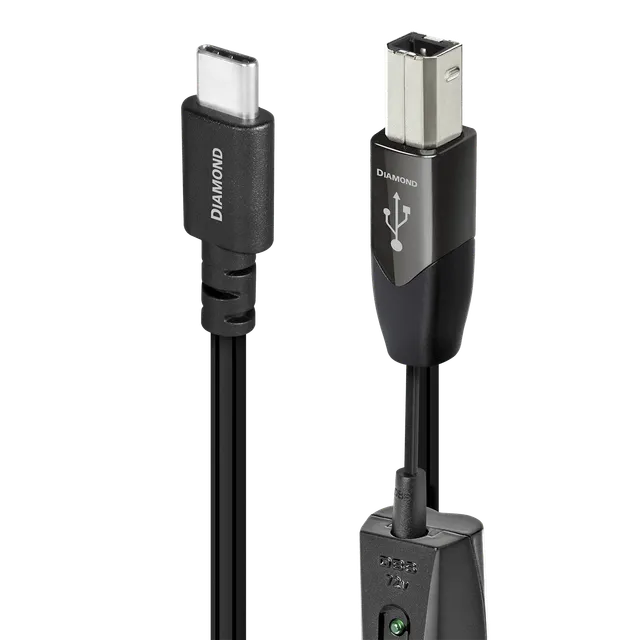 audioquest-diamond-usb-c-auf-usb-b-digitalkabel-massive-perfect-surface-silver-l image 1