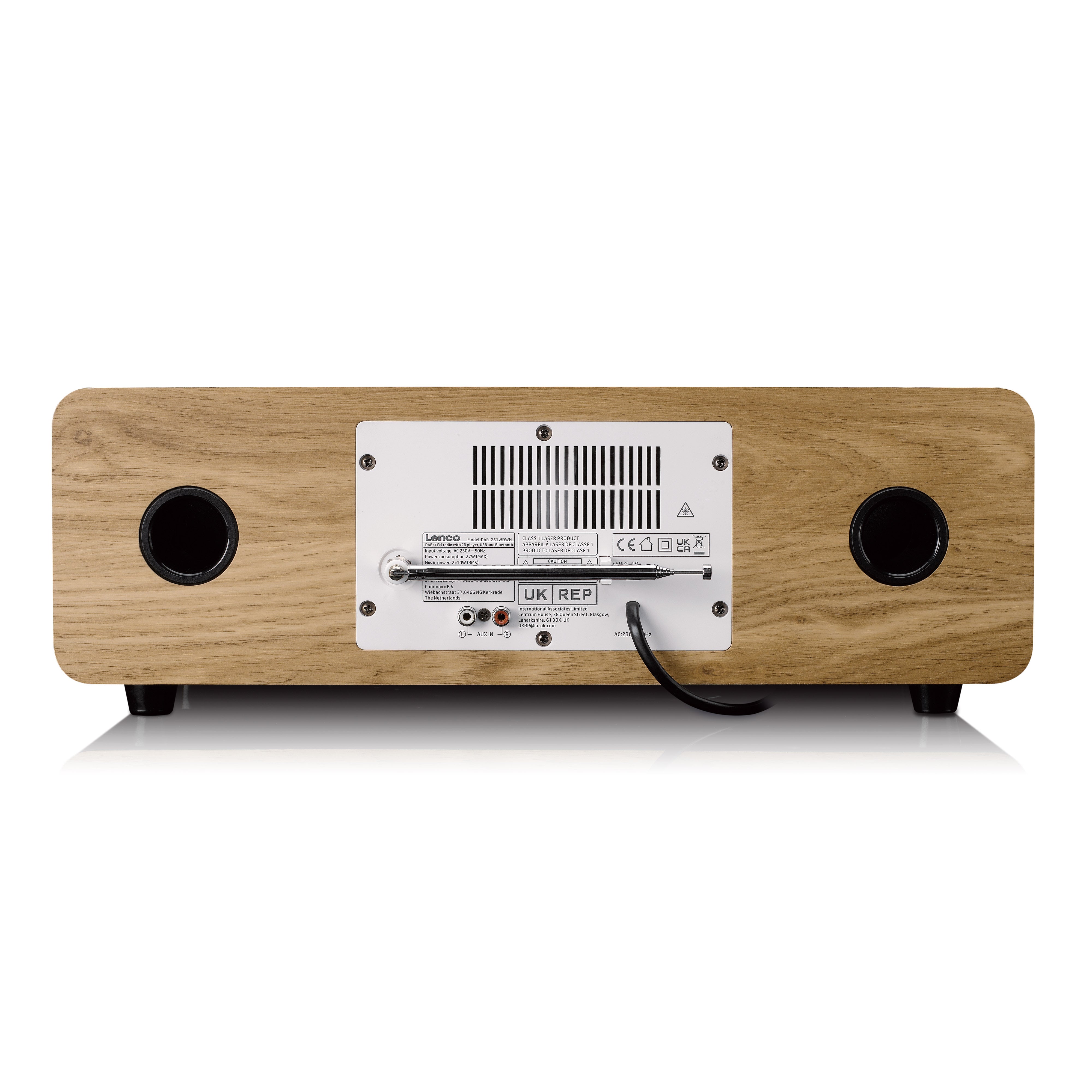 lenco-dar-251wdwh-stereoanlage-mit-dab-fm-cd-usb-bluetooth-und-qi-holz-wei image 6