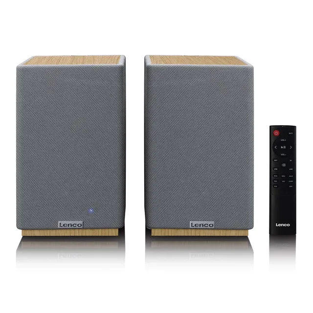 lenco-spb-241wdgy-hifi-stereo-bluetooth-lautsprecher-set-2-st-ck-holz-grau image 1
