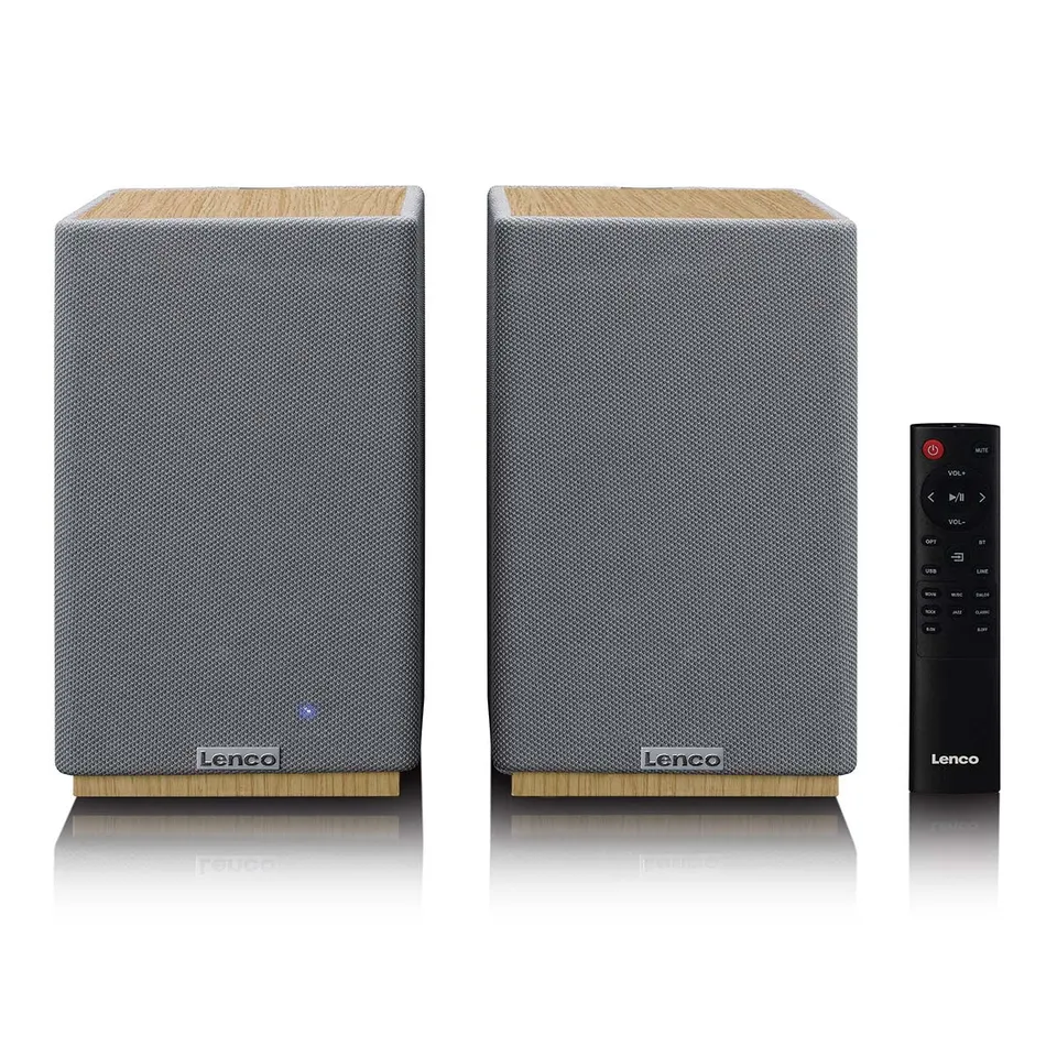lenco-spb-241wdgy-hifi-stereo-bluetooth-lautsprecher-set-2-st-ck-holz-grau image 1