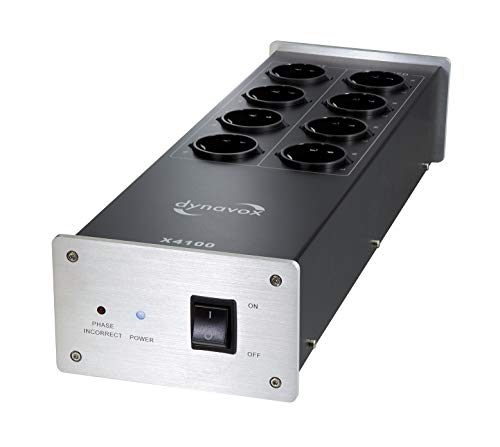dynavox-x4100s-hifi-netzfilter-mehrfach-steckdose-8-fach-silber-mit-phasen-led image 7
