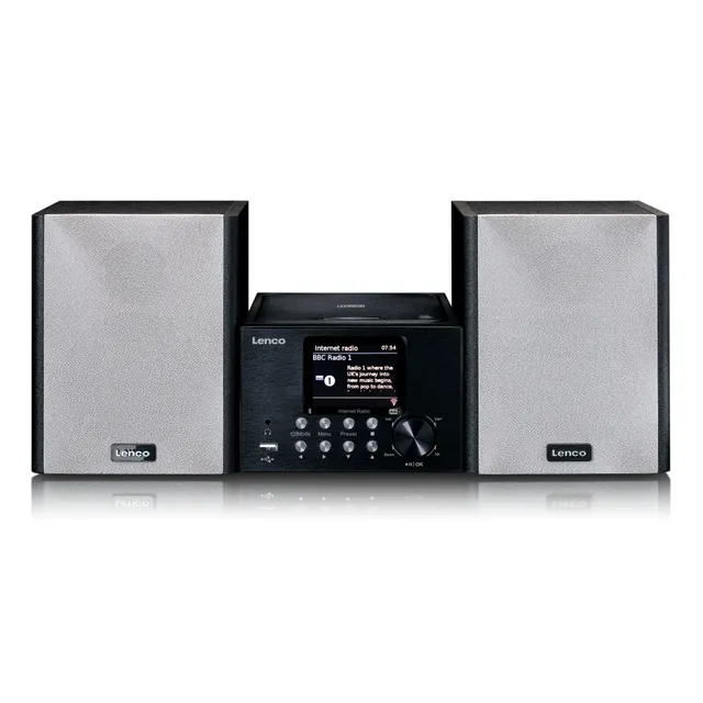 lenco-mc-250bk-micro-stereoanlage-mit-smart-radio-cd-dab-schwarz image 1