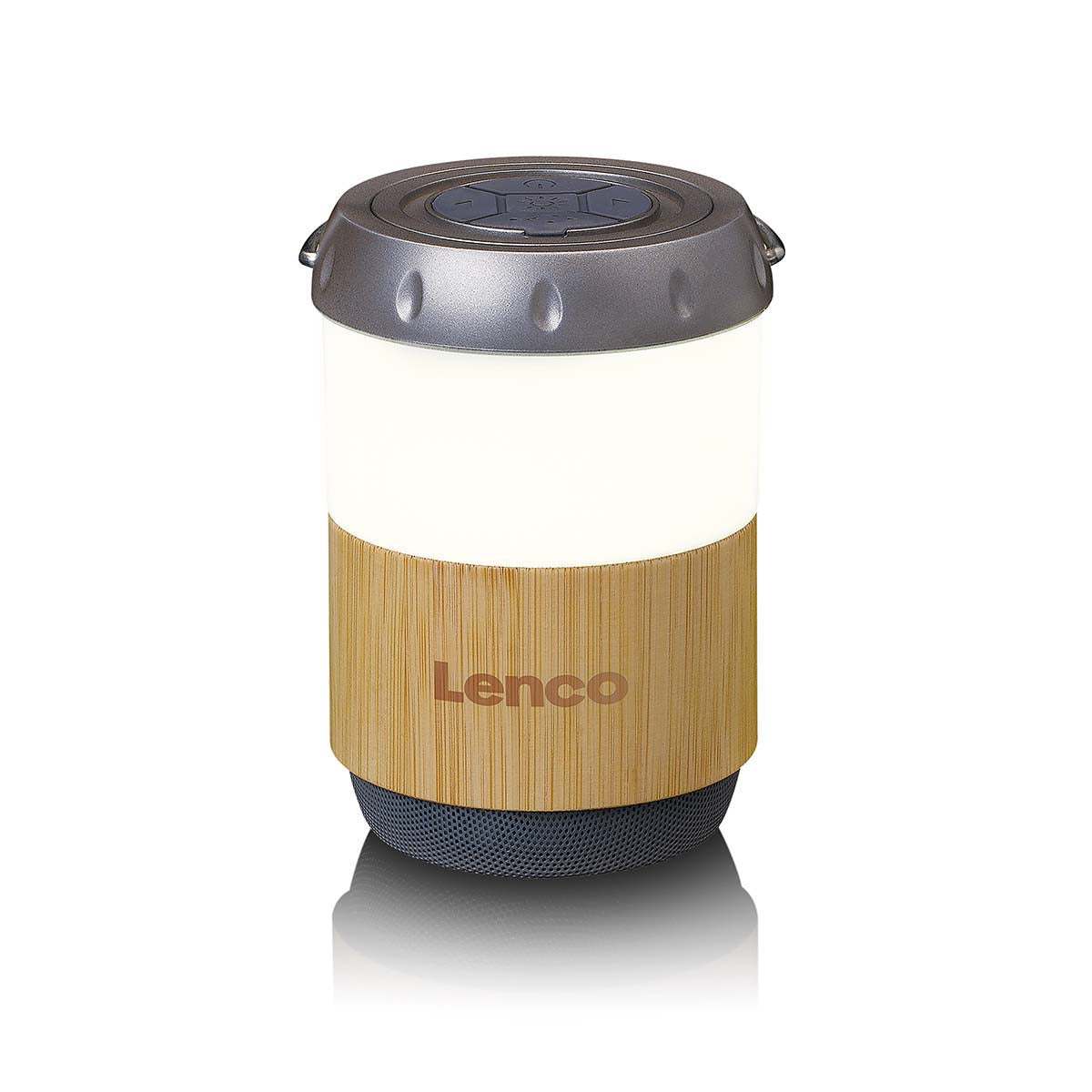 lenco-btl-030ba-led-laterne-mit-bluetooth-lautsprecher-bambus image 1