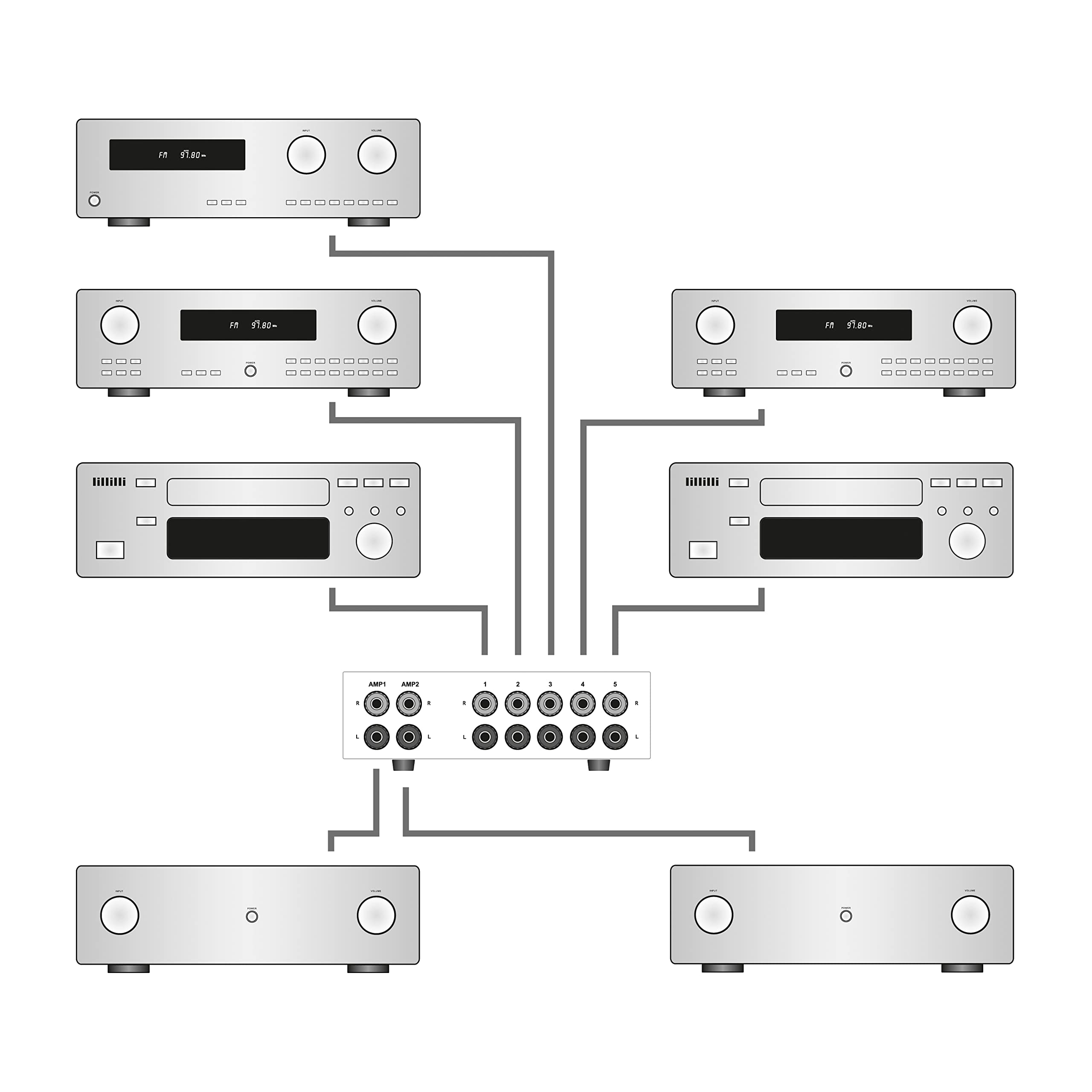 dynavox-aux-s-pro-cinch-umschalter-5-eing-nge-schwarz image 6