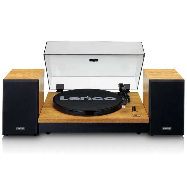 lenco-ls-300wd-plattenspieler-mit-bluetooth-und-2-externen-holz-lautsprechern-ho image 1