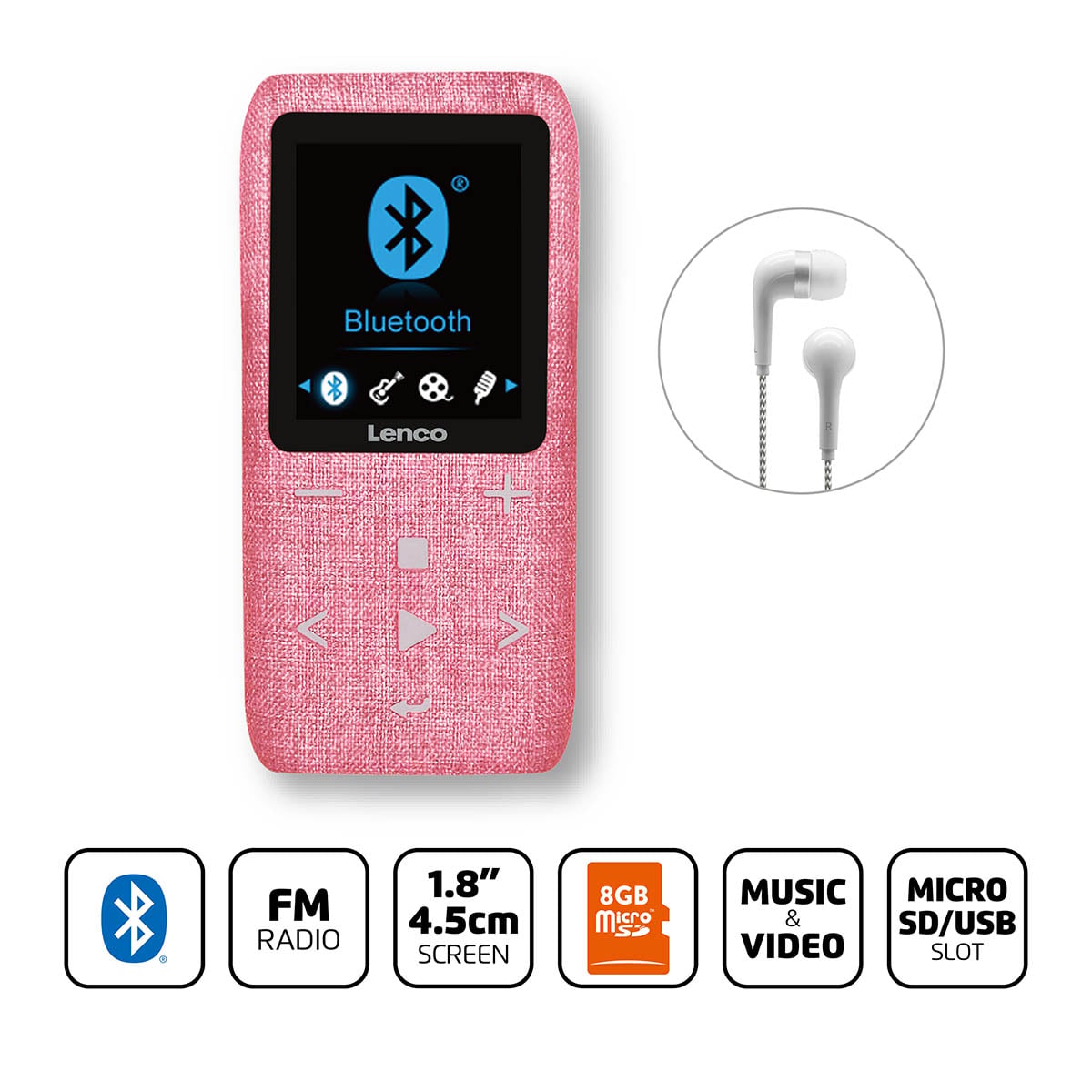 lenco-xemio-861pk-mp3-mp4-player-8-gb-bluetooth-rosa image 8