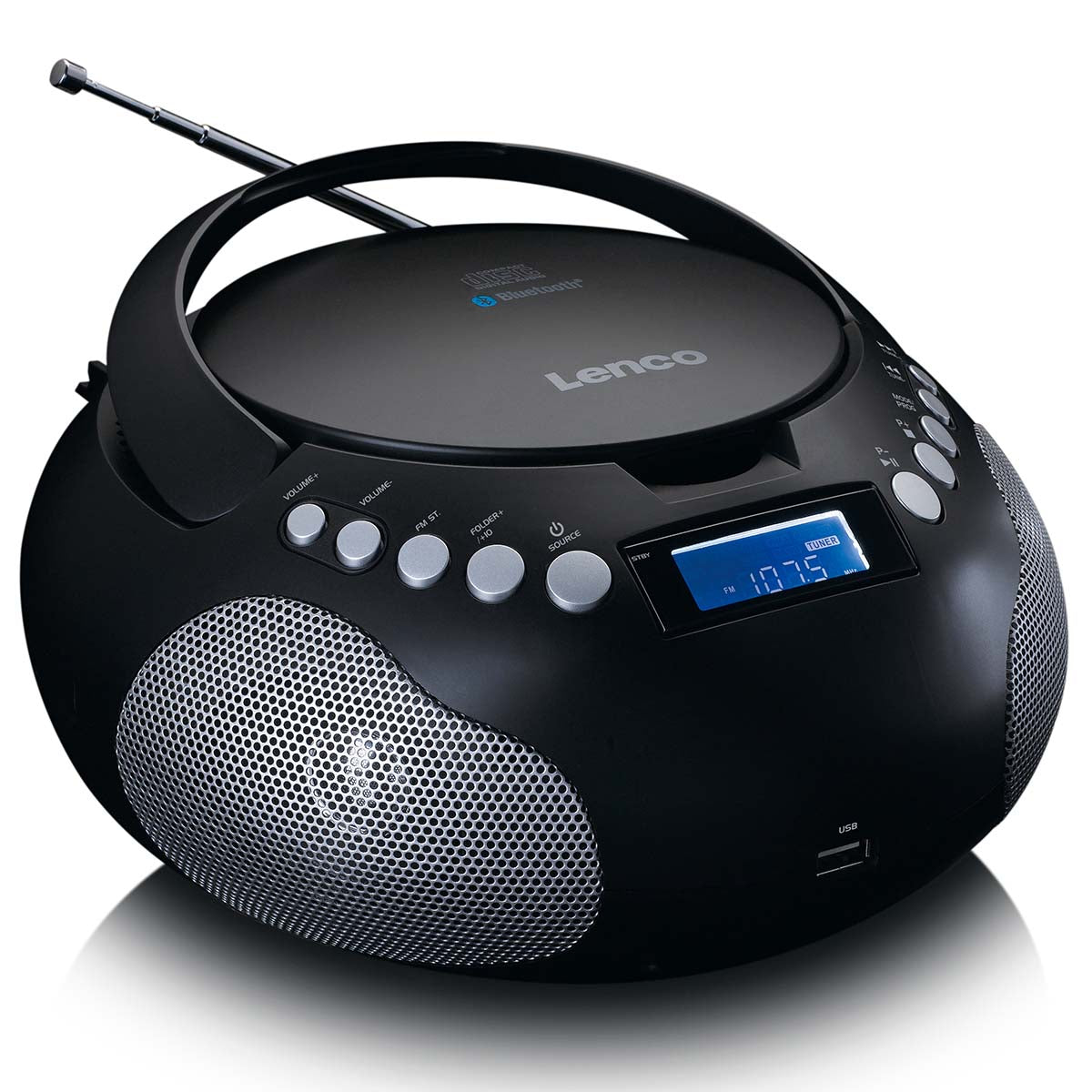 lenco-scd-331bk-tragbarer-radio-cd-player-mit-usb-und-bluetooth-schwarz image 4