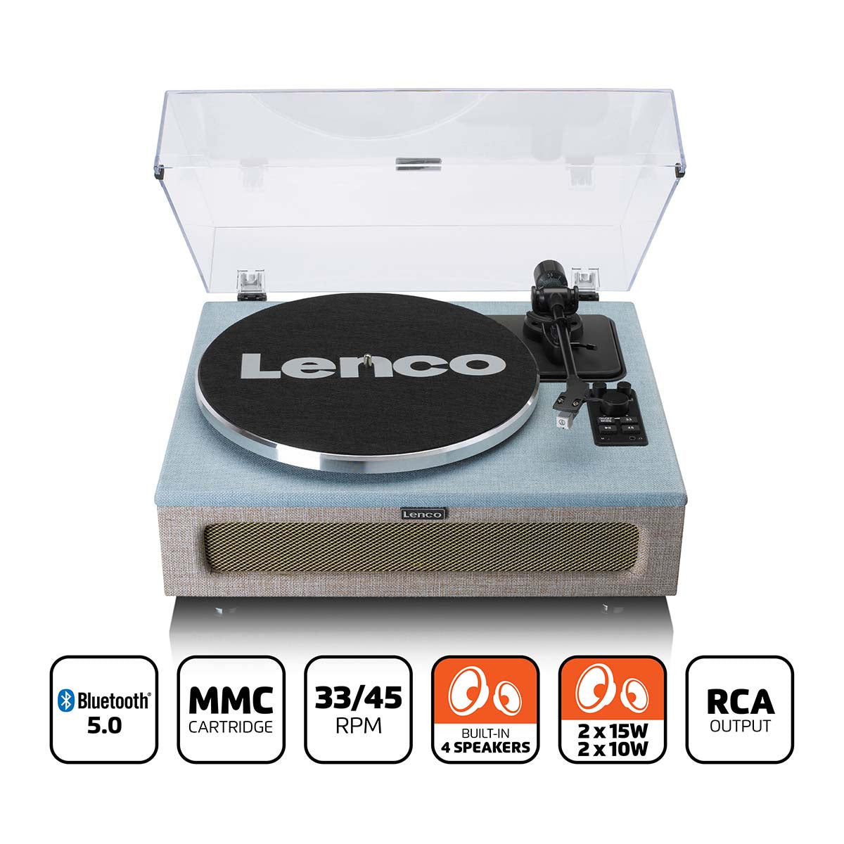 lenco-ls-440bubg-plattenspieler-mit-4-eingebauten-lautsprechern-bluetooth-5-0-bl image 2
