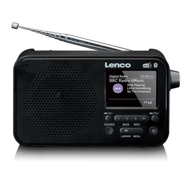 lenco-pdr-036bk-dab-fm-radio-mit-bluetooth-schwarz-2-4-zoll-farbdisplay image 1