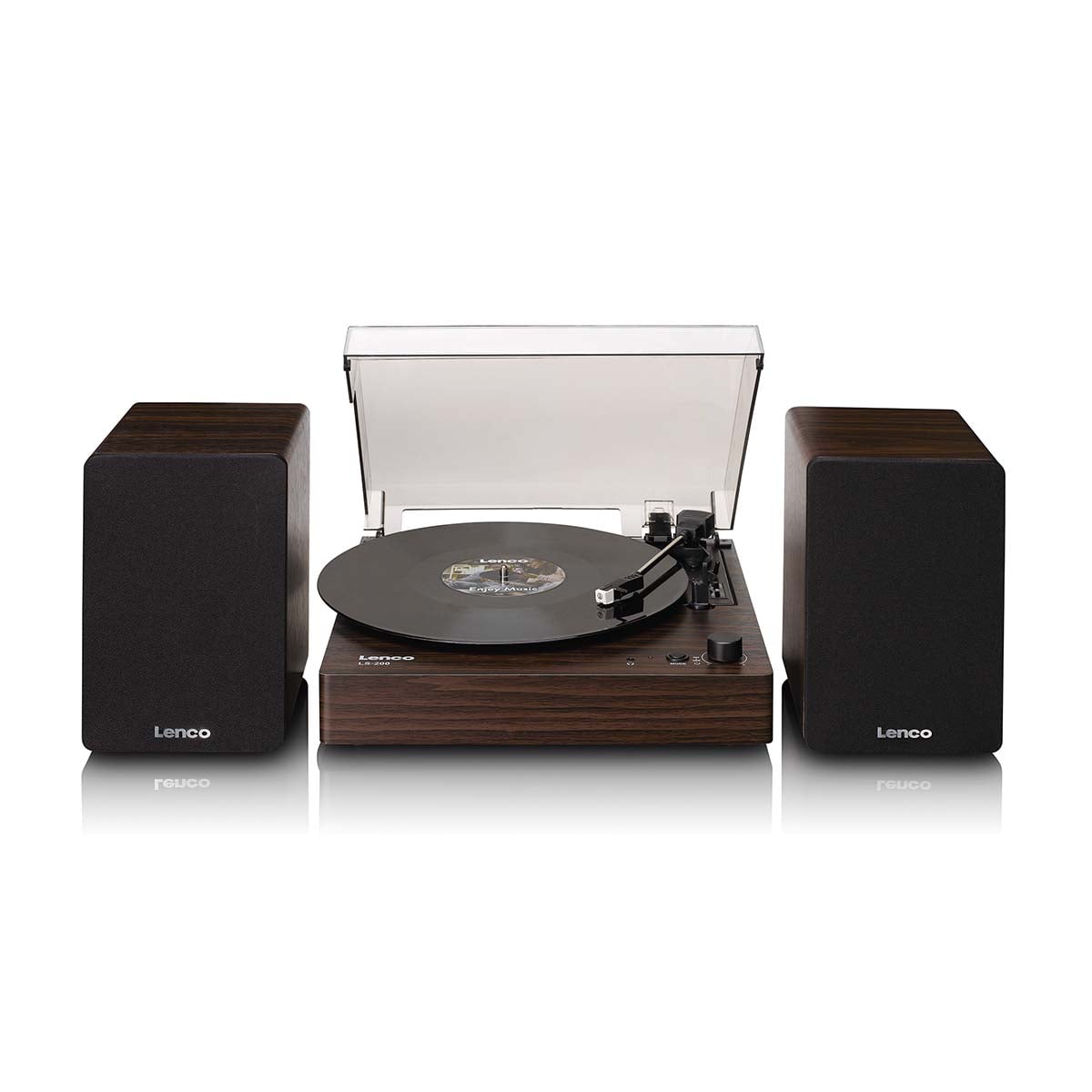 lenco-ls-200wd-plattenspieler-mit-bluetooth-und-externen-lautsprechern-holz image 1