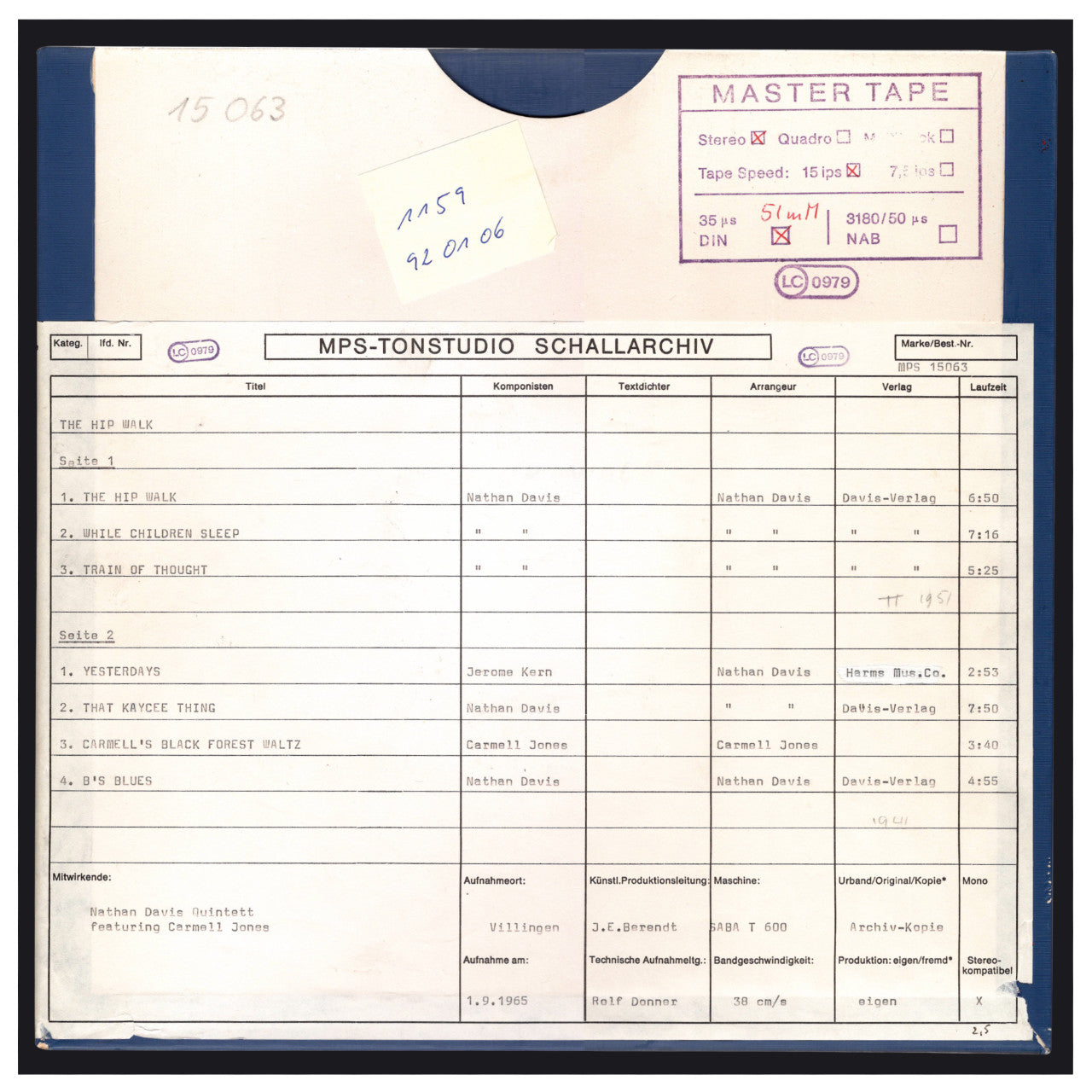 revox-nathan-davis-the-hip-walk-master-tape image 8