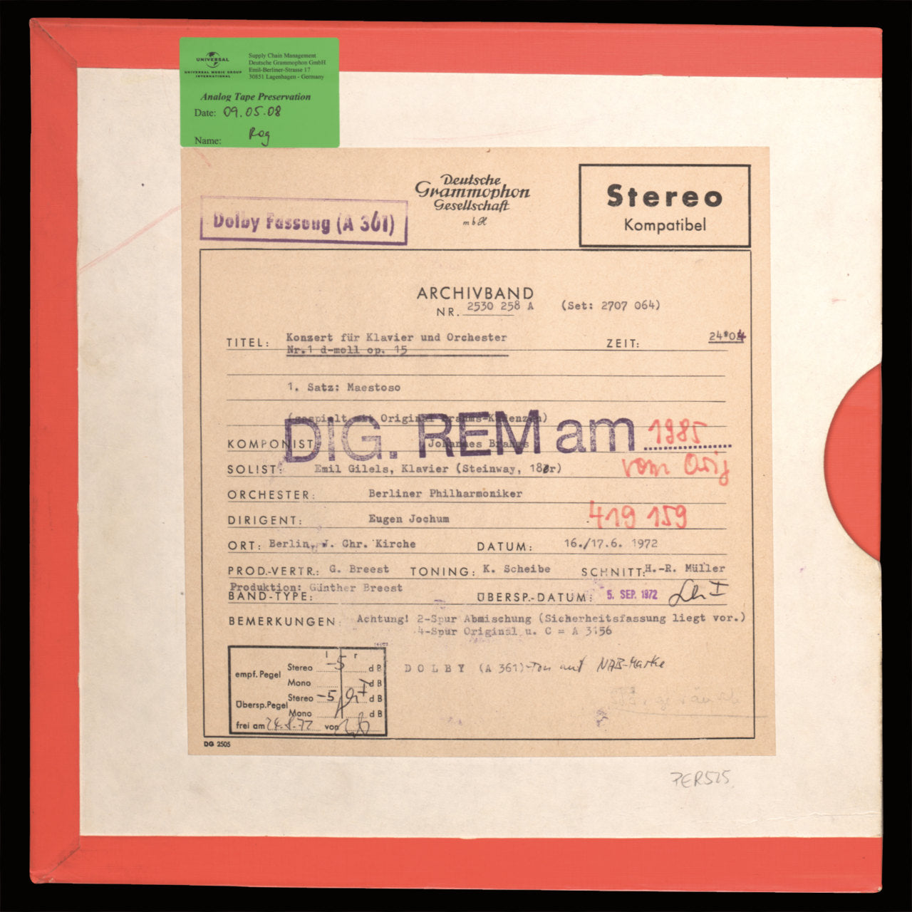 revox-johannes-brahms-concerto-for-piano-and-orchestra-no-1-master-tape image 7