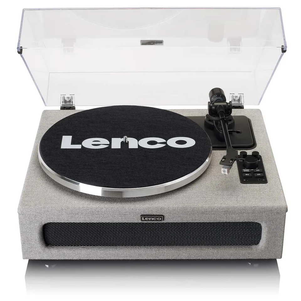 lenco-ls-440gy-plattenspieler-mit-4-eingebauten-lautsprechern-grau-stoff-bluetoo image 1