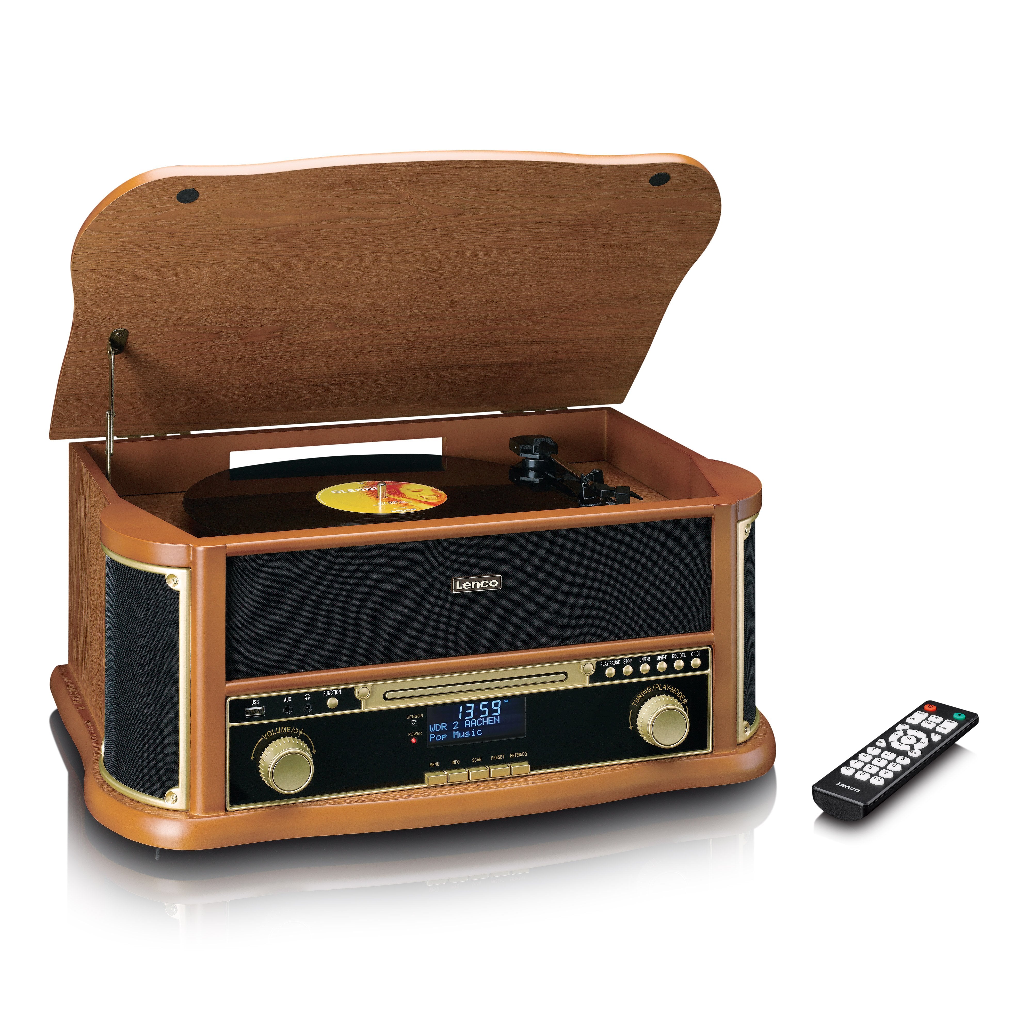 classic-phono-tcd-2571wd-retro-plattenspieler-holz-mit-bluetooth-dab-cd-kassette image 8