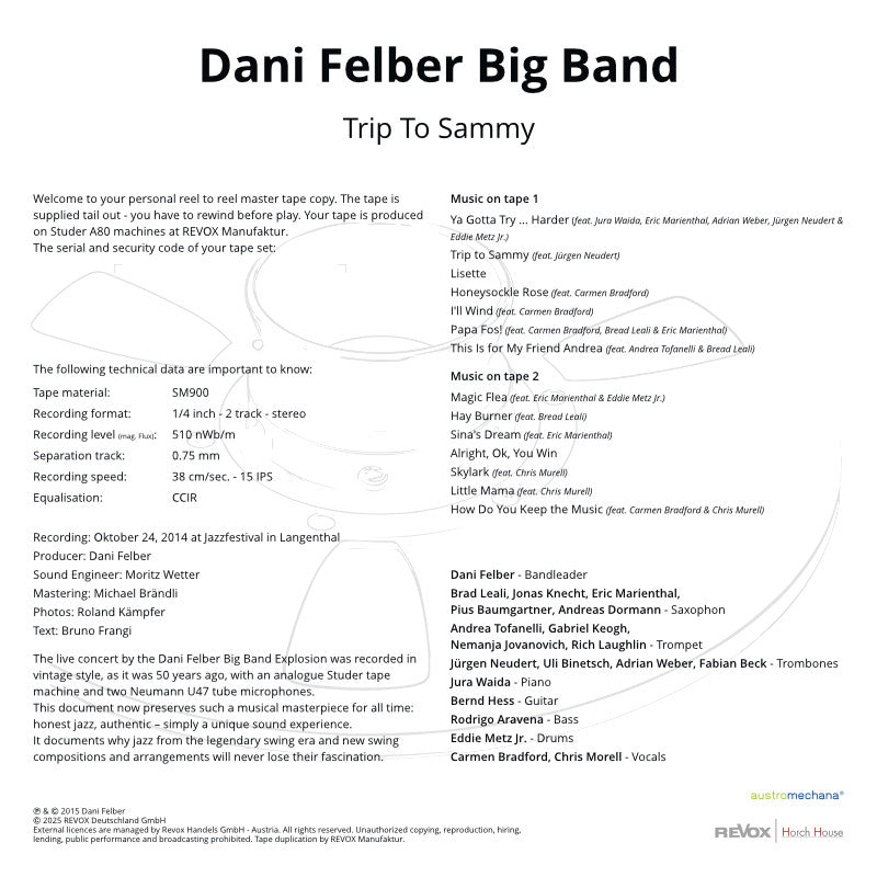 revox-dani-felber-big-band-trip-to-sammy-master-tape image 6