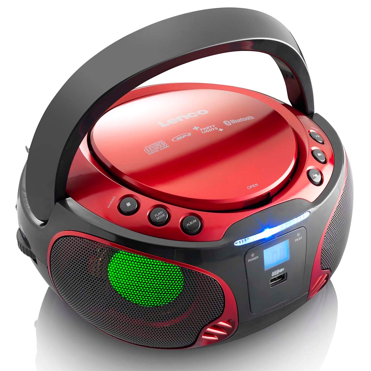 lenco-scd-550rd-tragbarer-cd-player-mit-fm-radio-bluetooth-usb-rot image 3