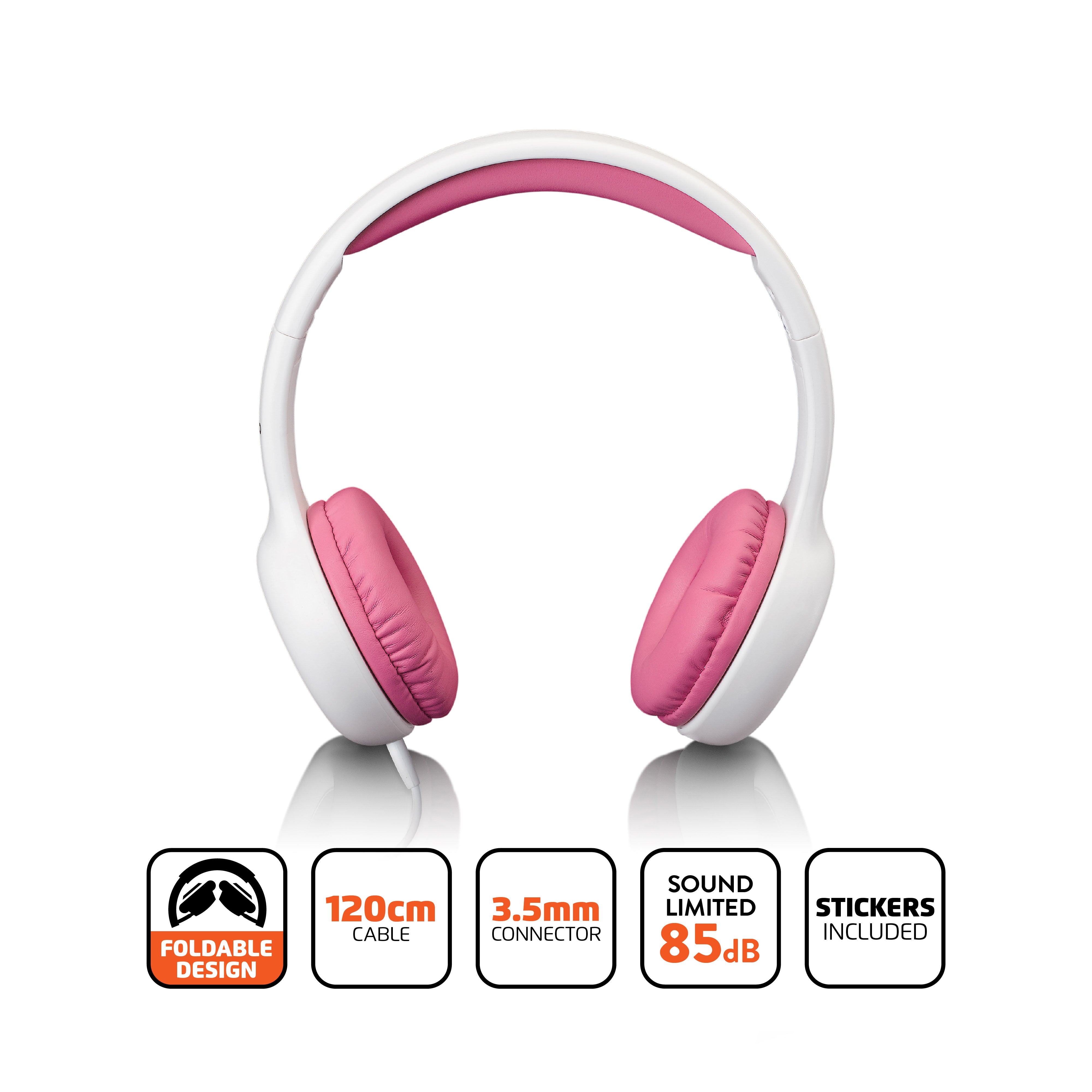lenco-hp-010pk-kinder-kopfh-rer-pink-faltbar-mit-85db-limit image 7