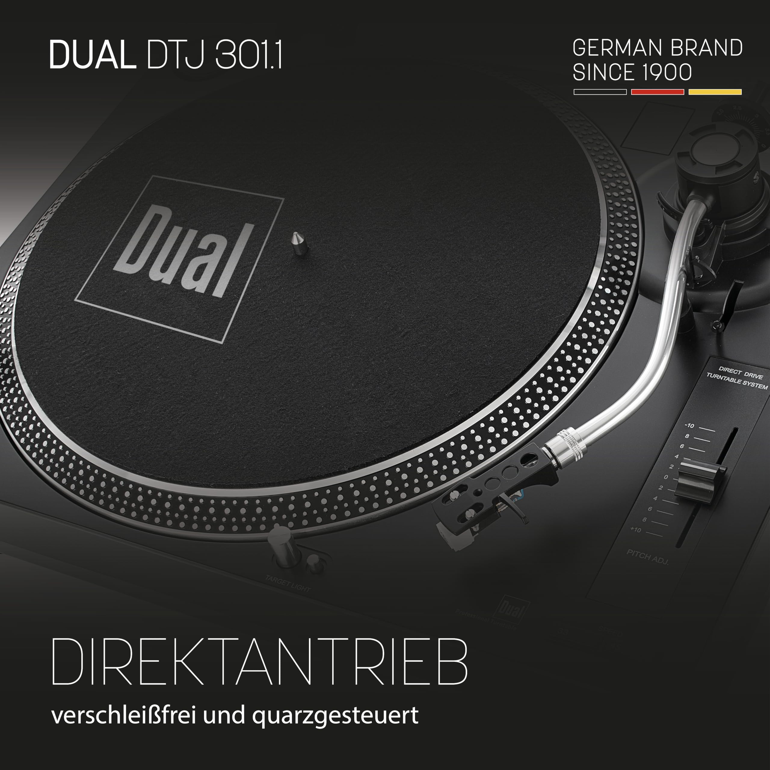 dual-dtj-301-1-usb-dj-plattenspieler-direktantrieb-pitch-schwarz-mit-at3600 image 6