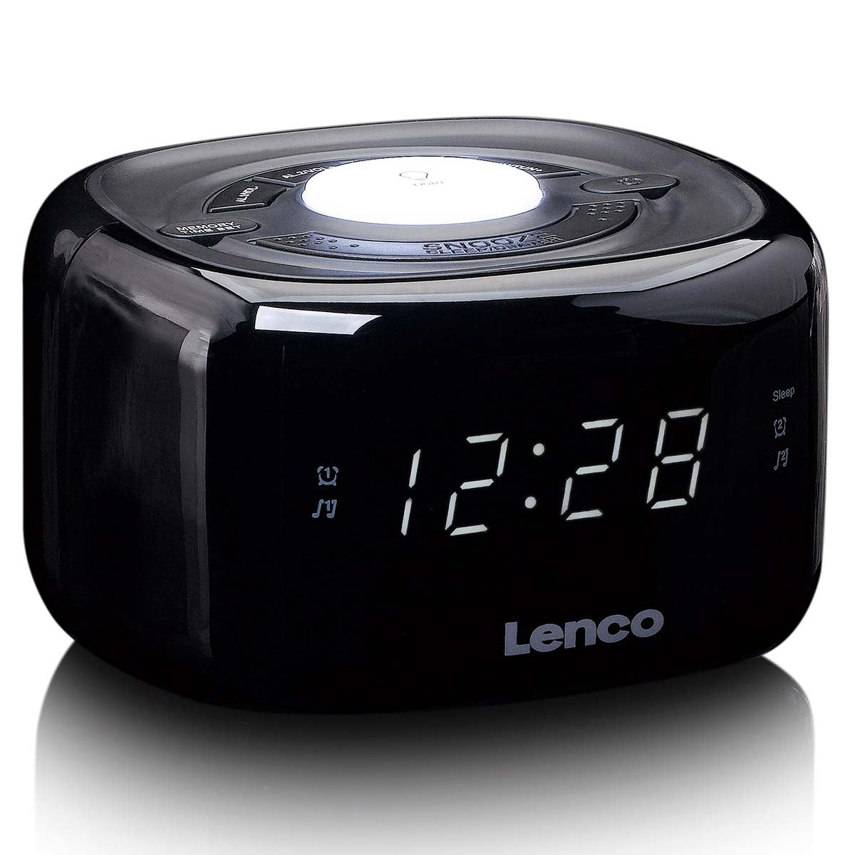 lenco-cr-12bk-fm-radiowecker-mit-nachtlicht-und-dual-alarm-schwarz image 4