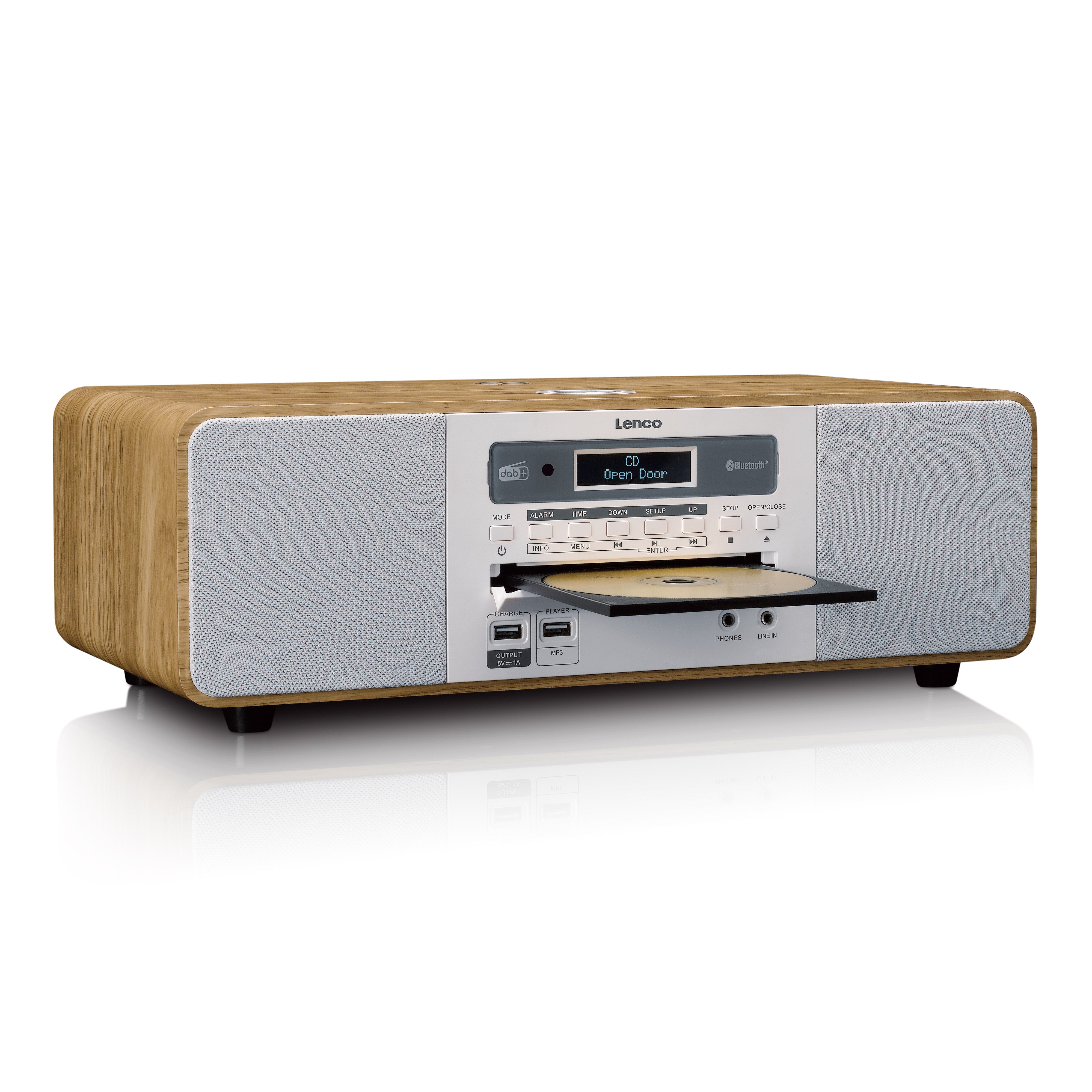 lenco-dar-251wdwh-stereoanlage-mit-dab-fm-cd-usb-bluetooth-und-qi-holz-wei image 5