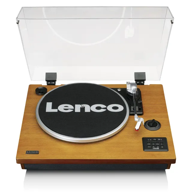 lenco-ls-55wa-plattenspieler-holz-mit-bluetooth-usb-mp3-und-lautsprechern image 1