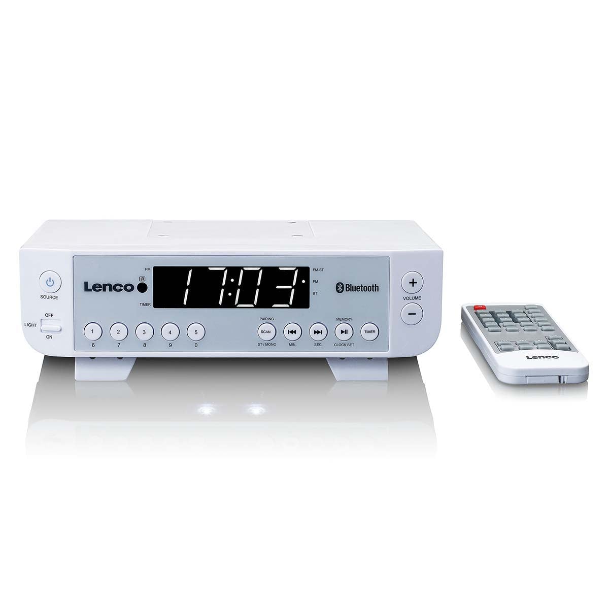 lenco-kcr-100wh-fm-k-chenradio-mit-bluetooth-led-licht-und-timer-wei image 1