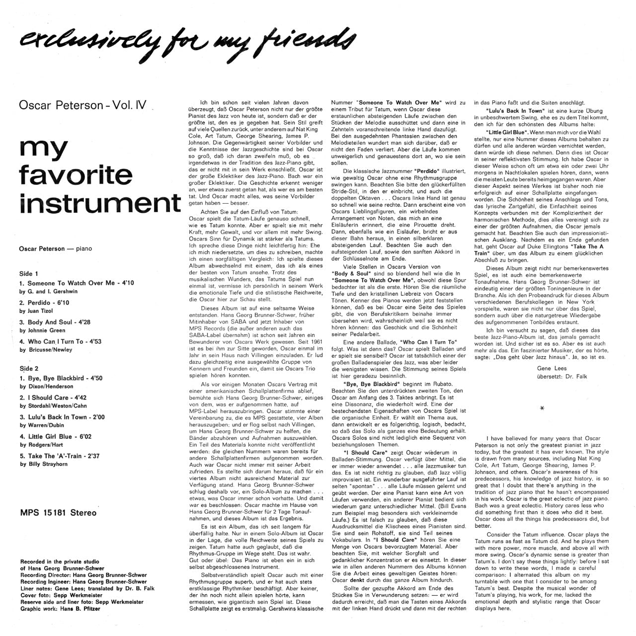 revox-oscar-peterson-my-favorite-instrument-master-tape-soloalbum-vol-4 image 3