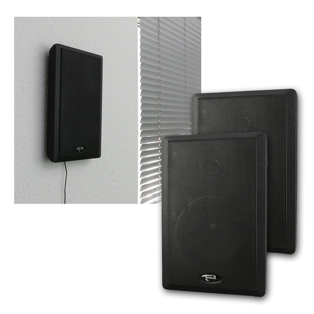 dynavox-ws-502-flatpanel-wandlautsprecher-paar-2-wege-schwarz image 1