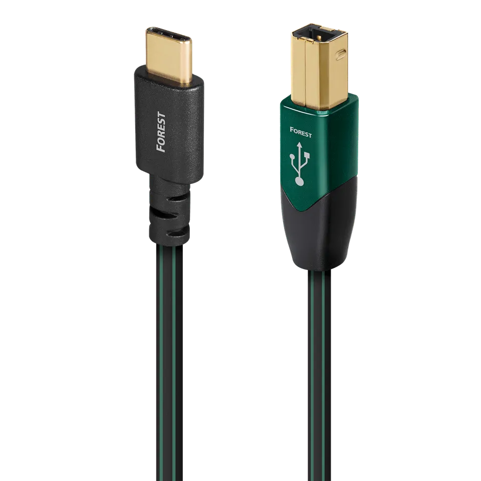 audioquest-forest-usb-c-auf-usb-b-0-5-silberleiter-halbfest-konzentrisch-0-75-m image 1