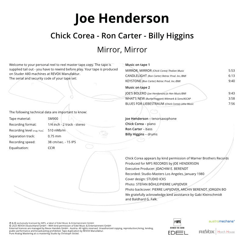 revox-joe-henderson-chick-corea-mirror-mirror-master-tape-b77 image 5