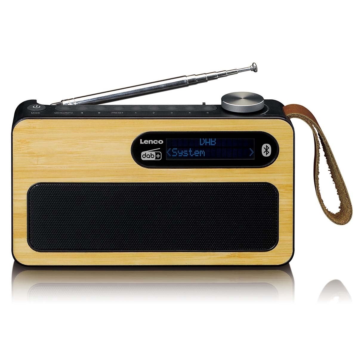 lenco-pdr-040bamboo-bk-dab-fm-radio-mit-bluetooth-bambus-schwarz image 1