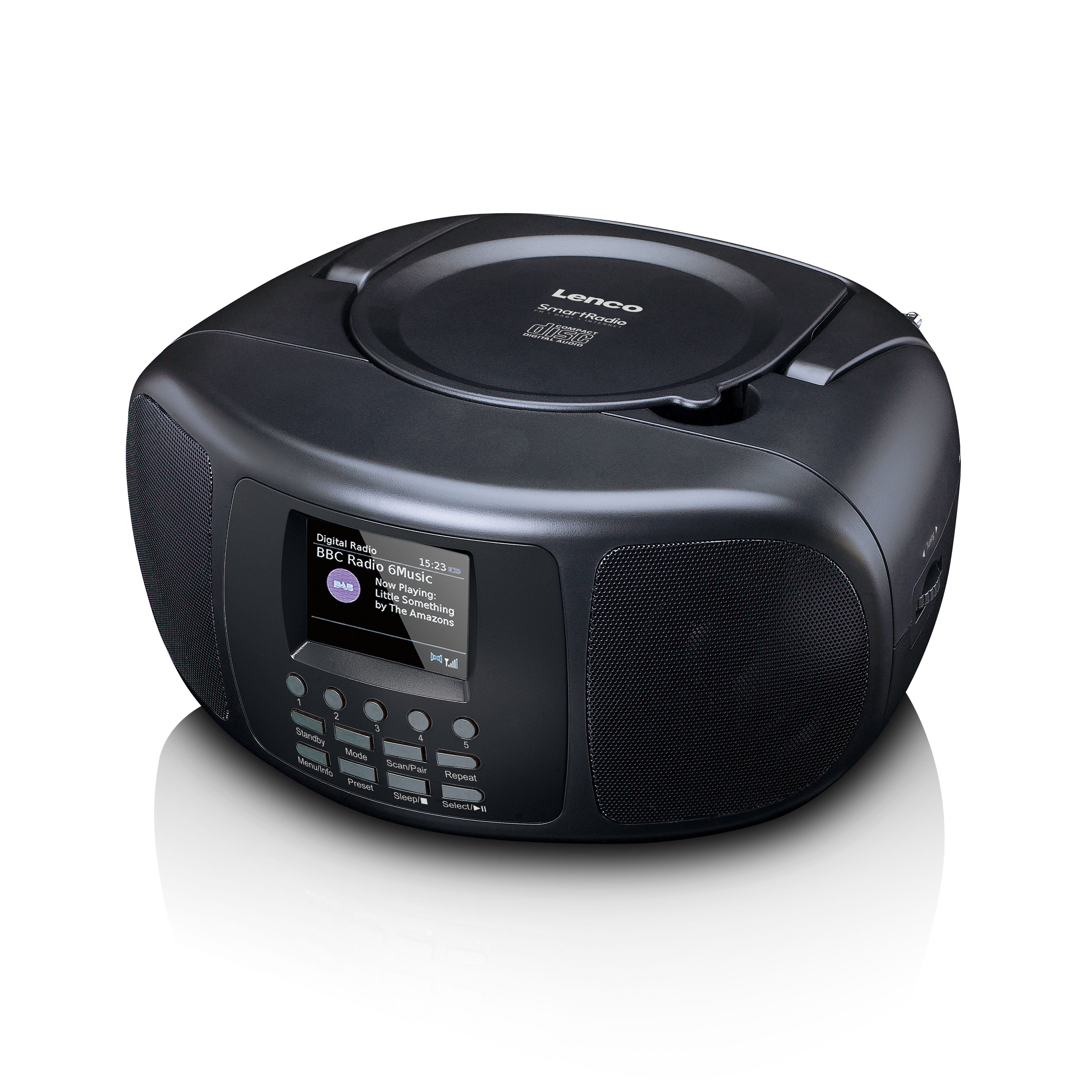 lenco-scd-6000bk-tragbares-internetradio-mit-dab-fm-bluetooth-und-cd-schwarz image 2