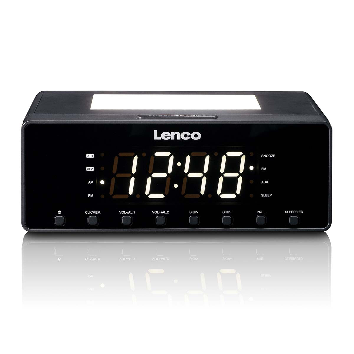 lenco-cr-540bk-fm-radiowecker-mit-dimmbarem-nachtlicht-usb-ladefunktion-schwarz image 1