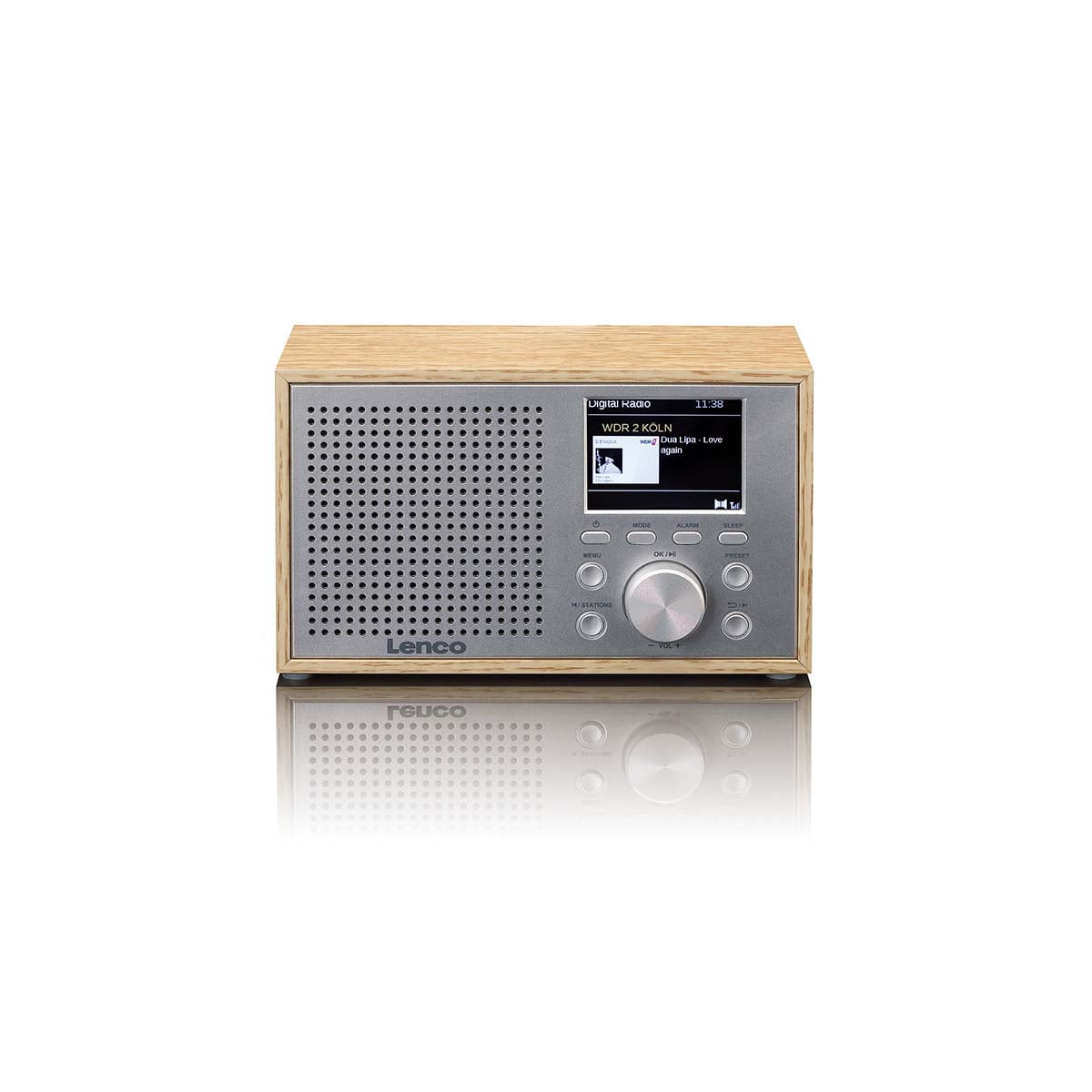 lenco-dar-017wh-dab-fm-tischradio-bluetooth-holz-eiche image 1