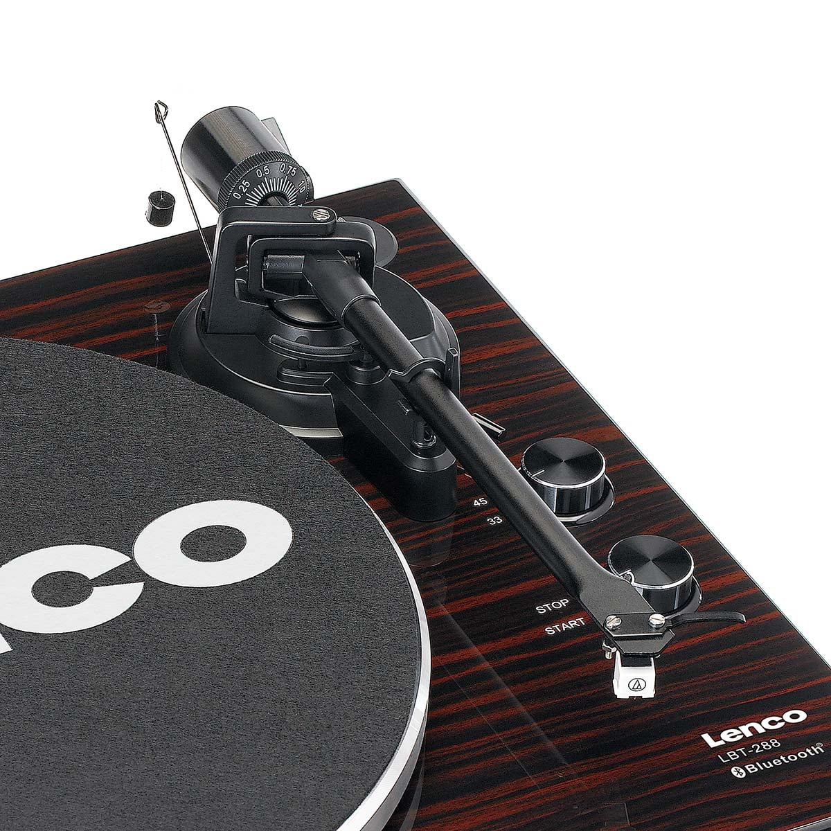 lenco-lbt-288wa-plattenspieler-mit-bluetooth-bertragung-riemenantrieb-dunkelbrau image 7